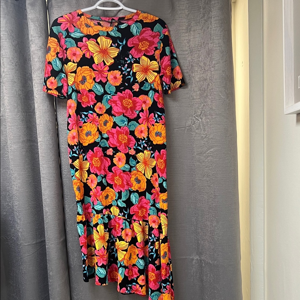 Zara dress midi Floral Print Women's Dress